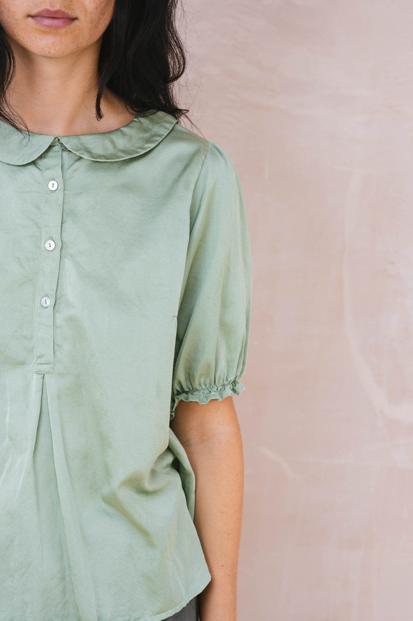 Sula Sweet Blouse Short Sleeve - Aspen Green LAST ONE Medium