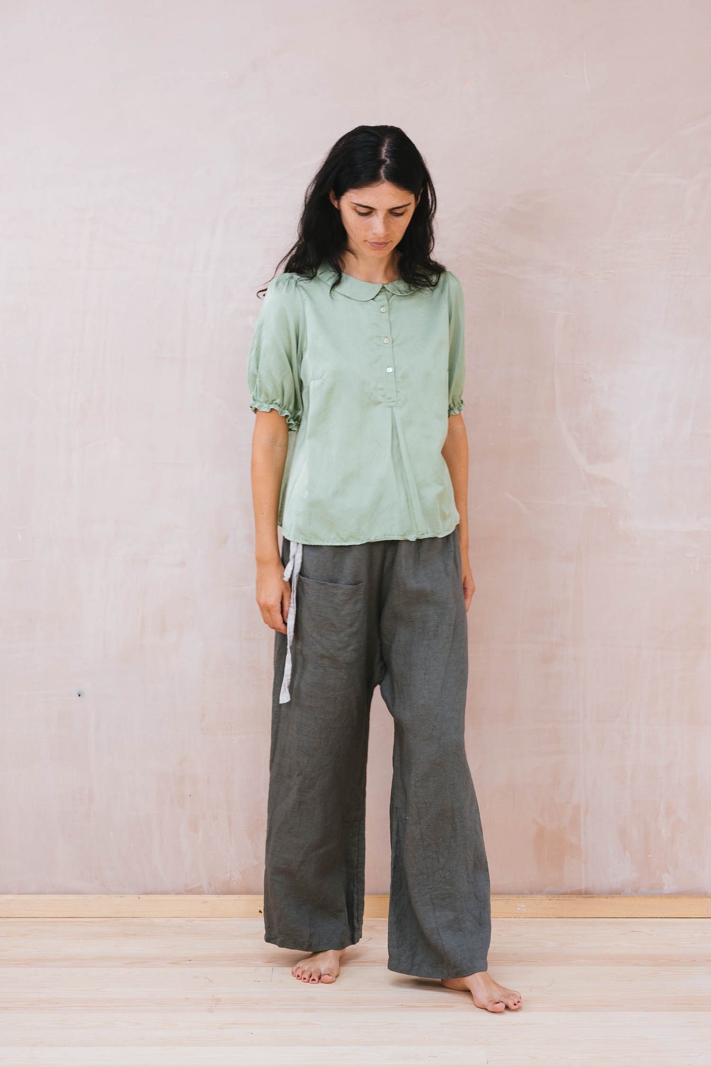 Sula Sweet Blouse Short Sleeve - Aspen Green LAST ONE Medium