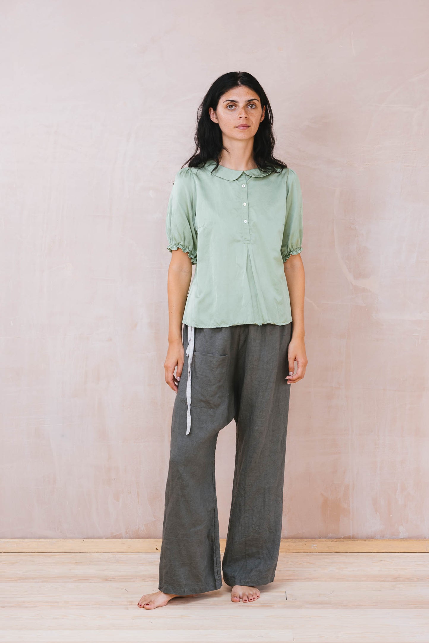 Sula Sweet Blouse Short Sleeve - Aspen Green LAST ONE Medium