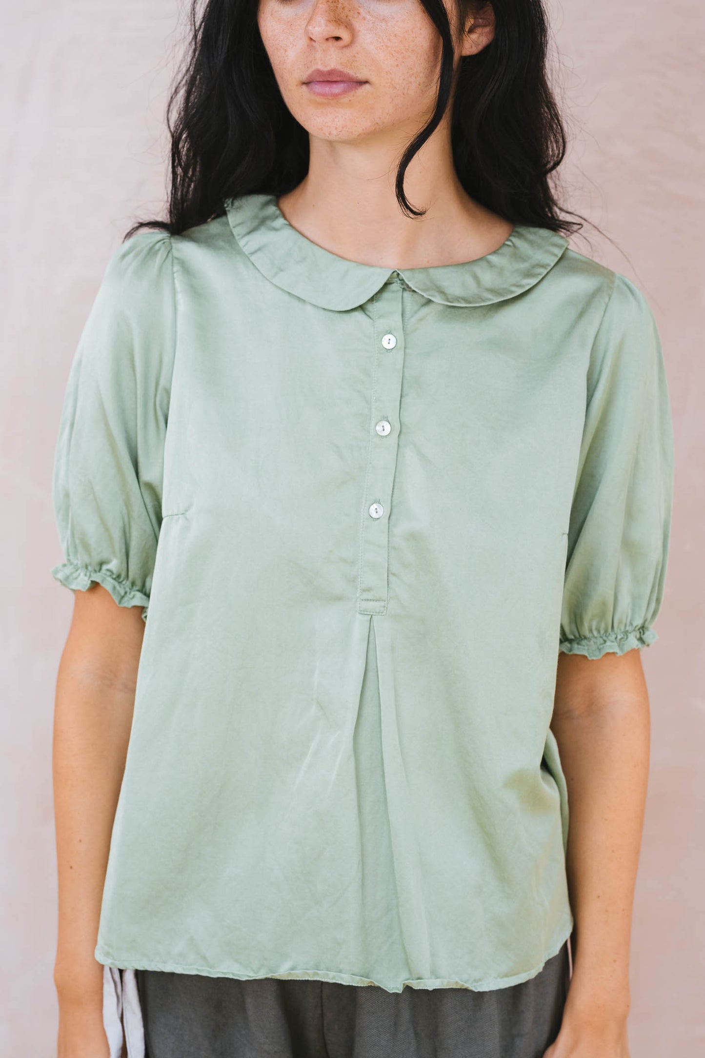 Sula Sweet Blouse Short Sleeve - Aspen Green LAST ONE Medium