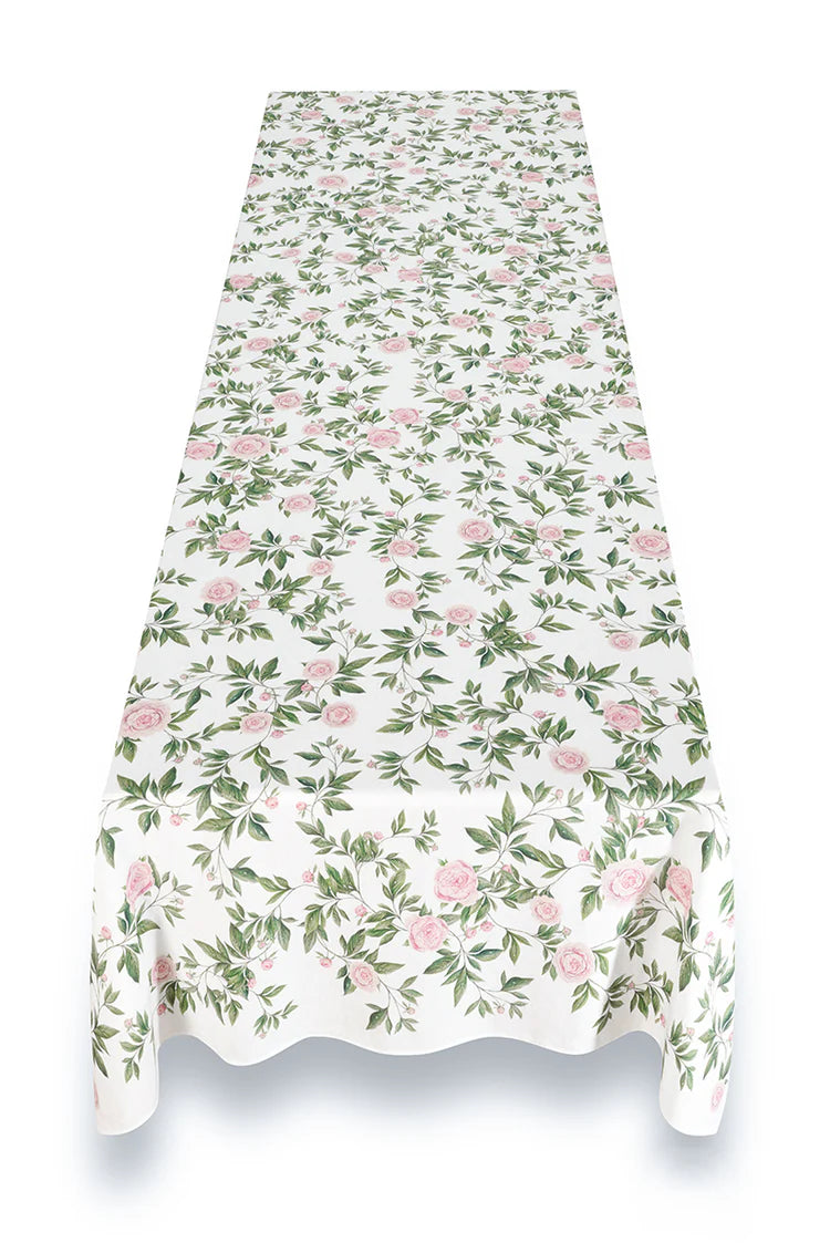 Summerill & Bishop 'Trailing Peony' Linen Tablecloth