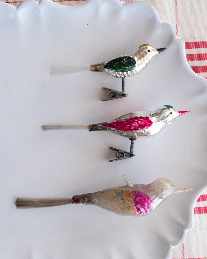 Vintage European Ornaments - Birds