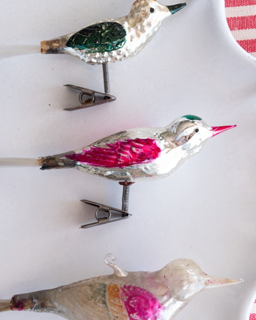 Vintage European Ornaments - Birds