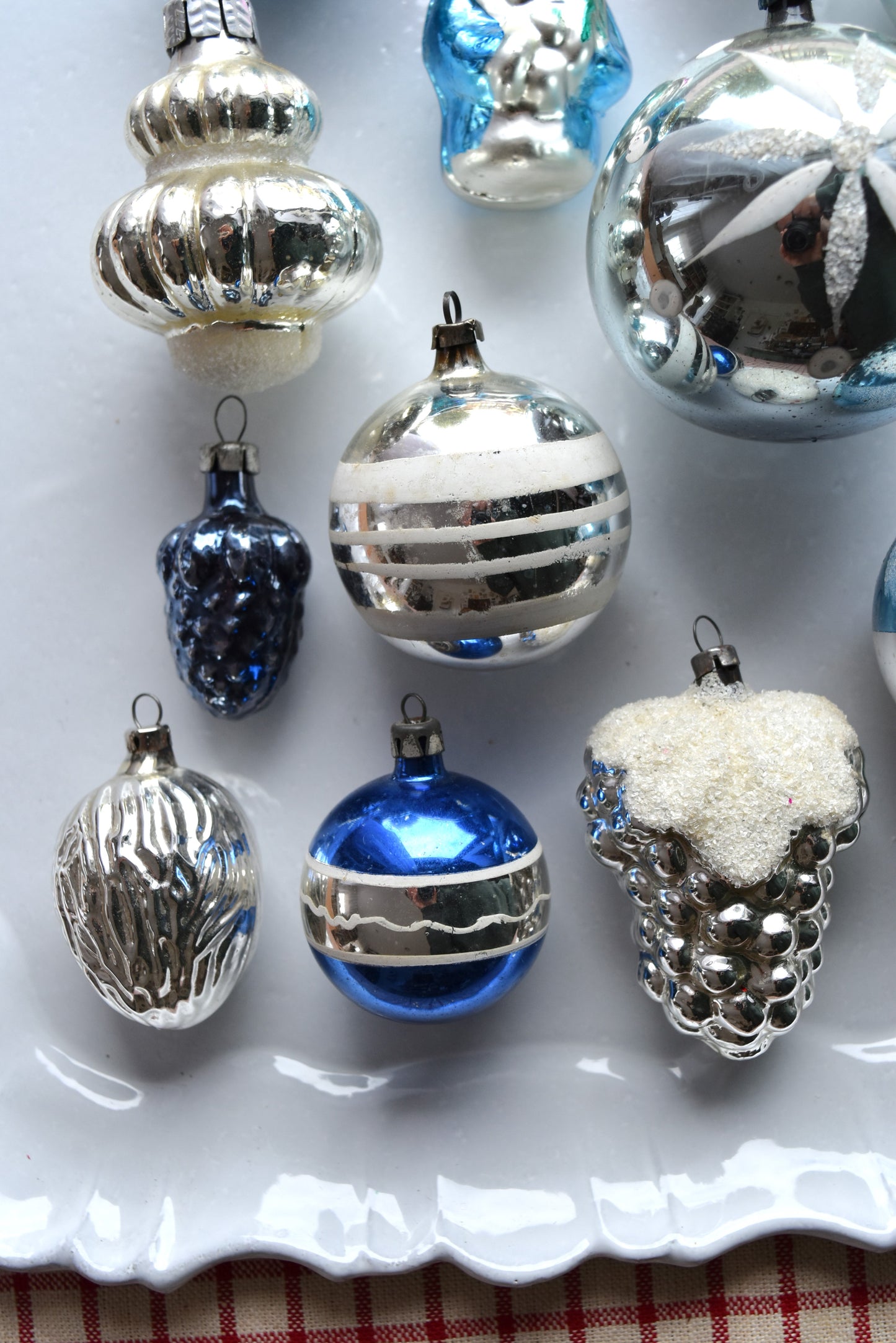 Vintage European Ornament Set - Blue I