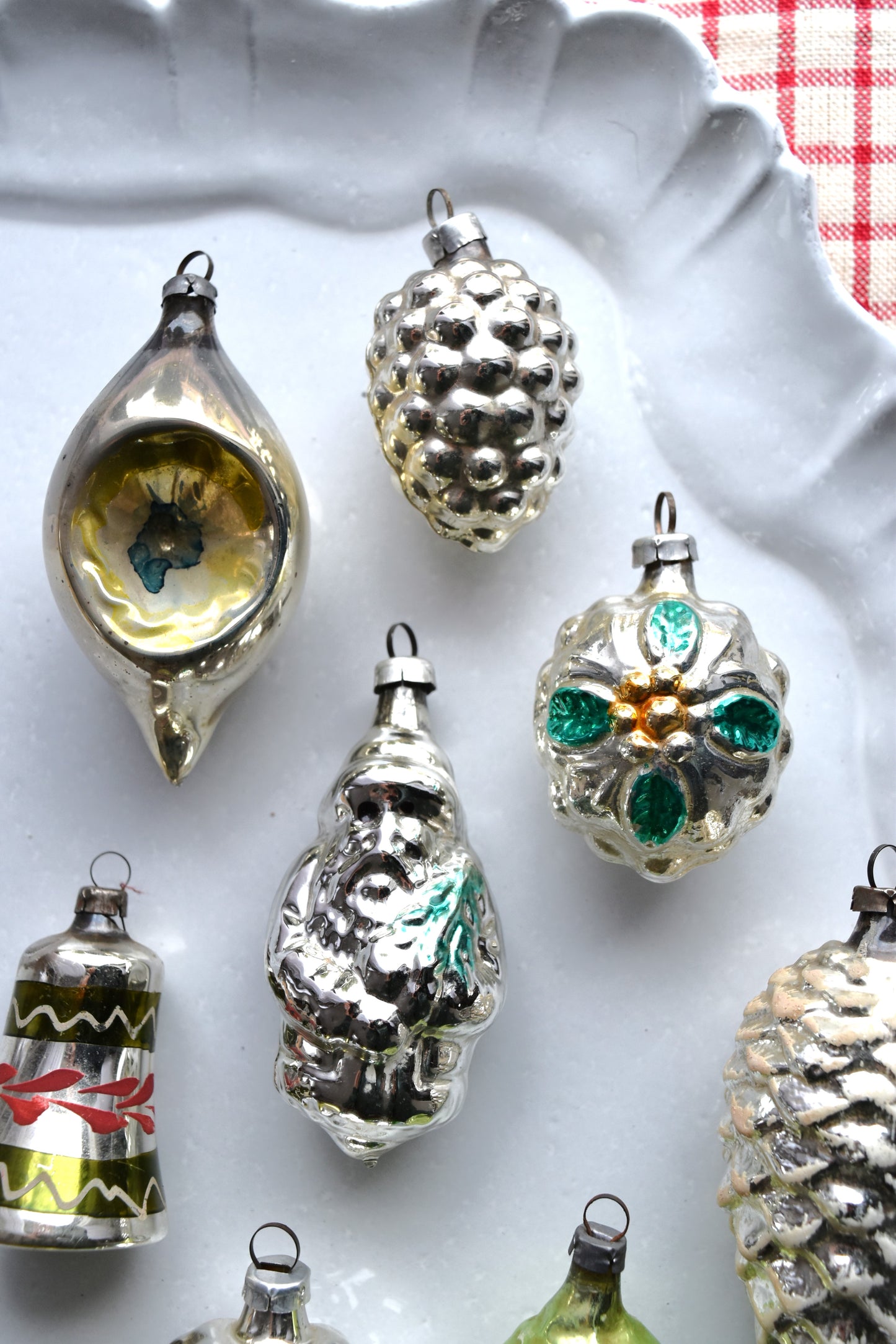 Vintage European Ornament Set - Green II