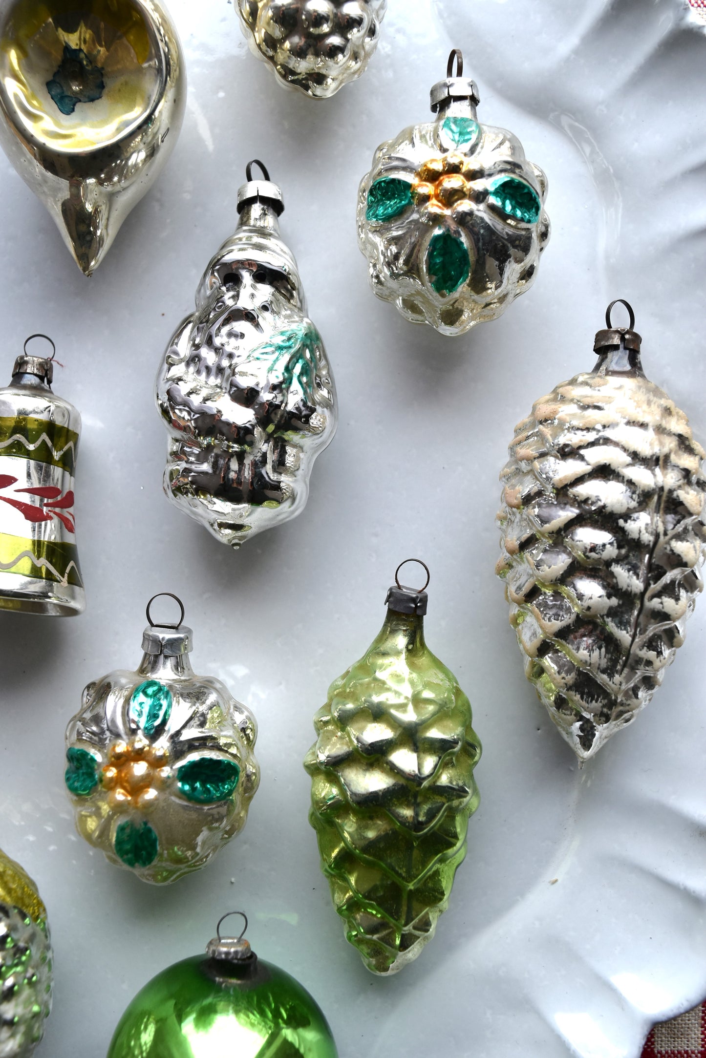 Vintage European Ornament Set - Green II