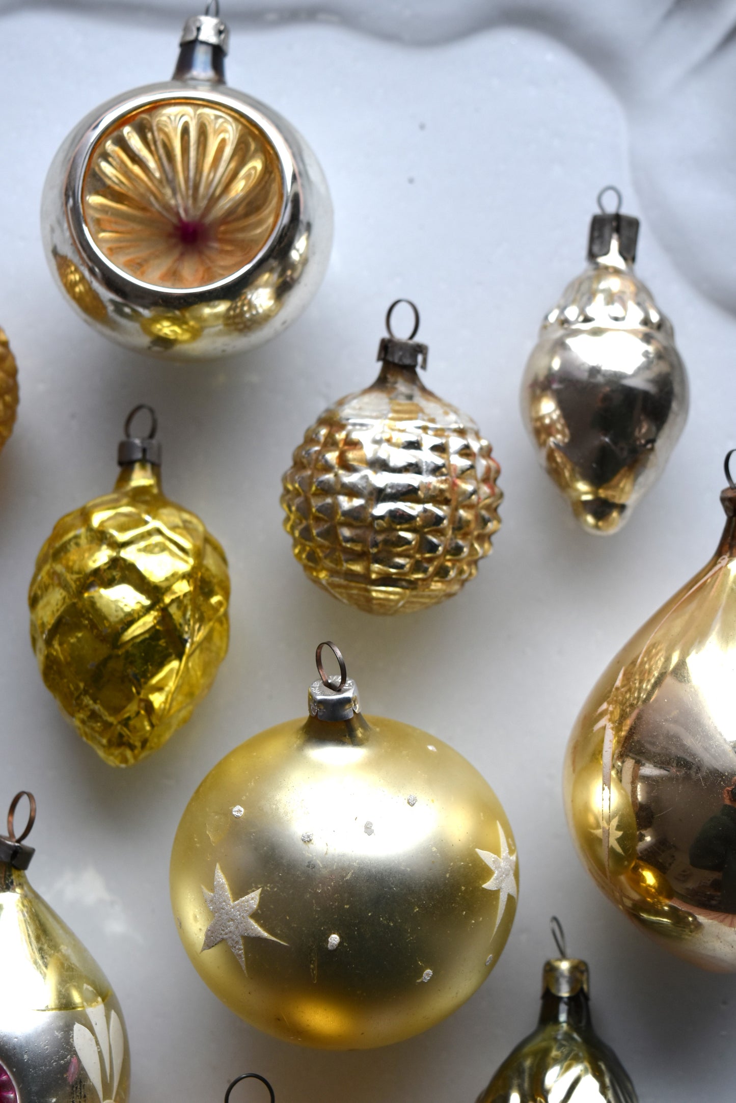 Vintage European Ornament Set - Pale Gold I