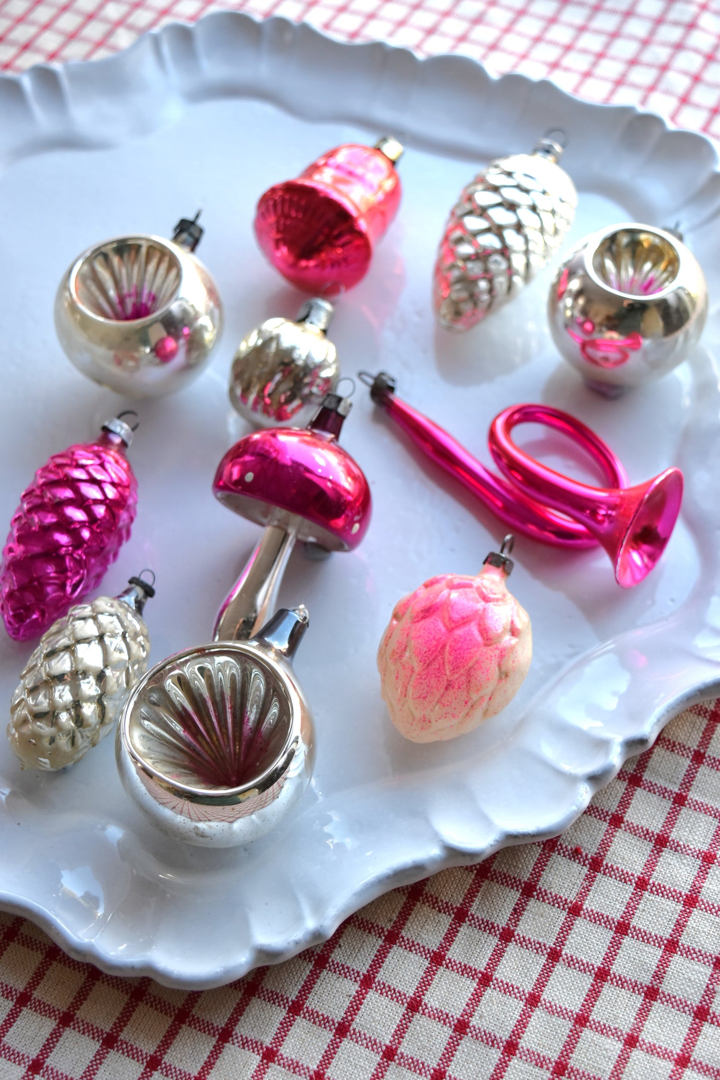 Vintage European Ornament Set - Pink I