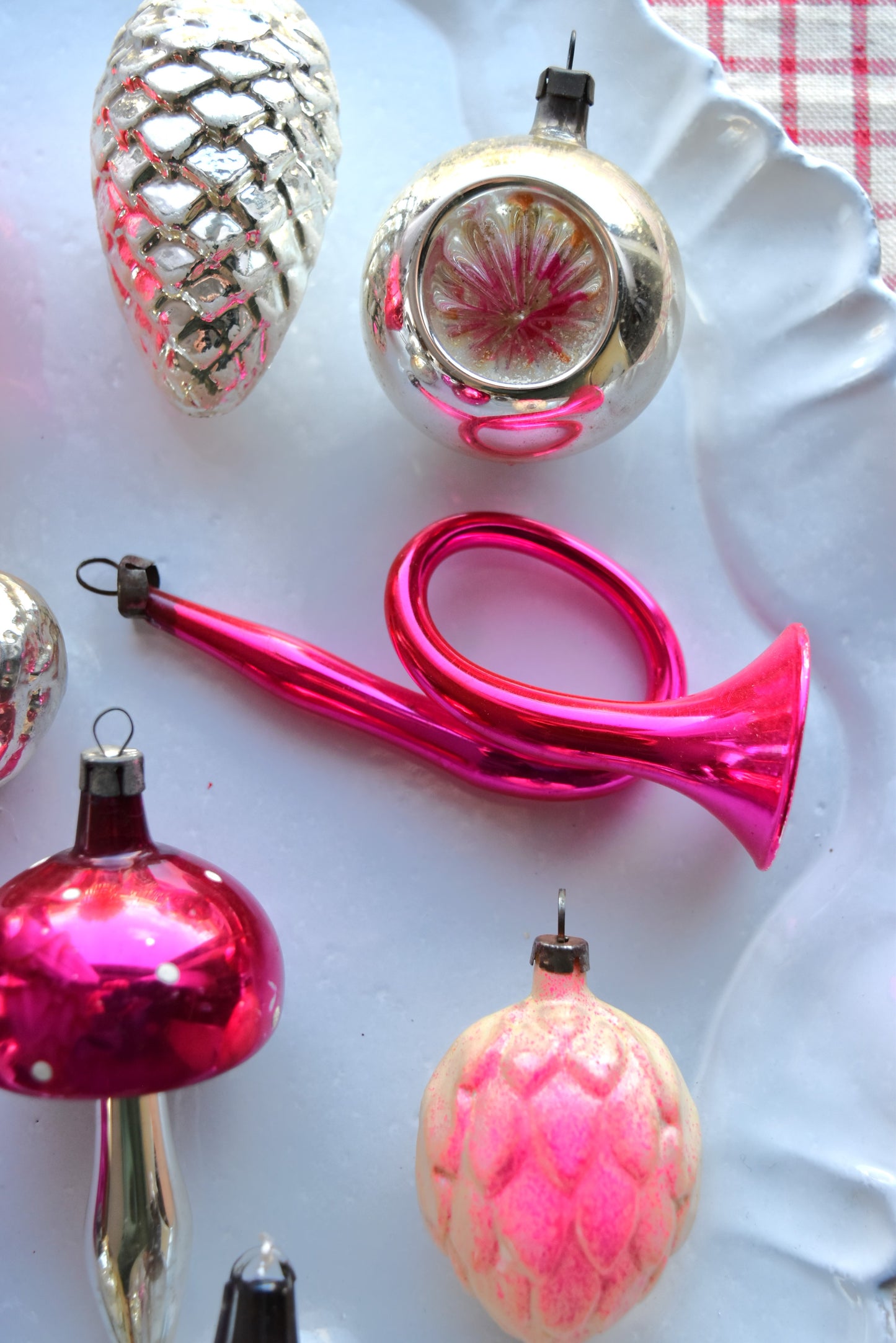 Vintage European Ornament Set - Pink I