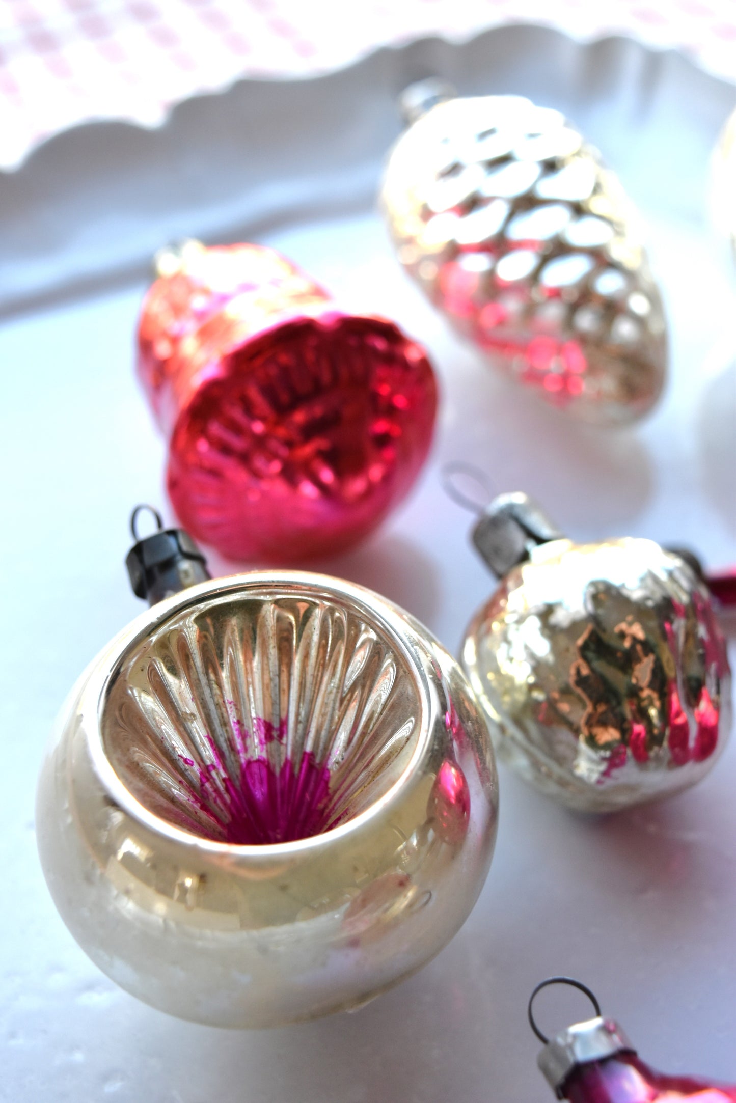 Vintage European Ornament Set - Pink I