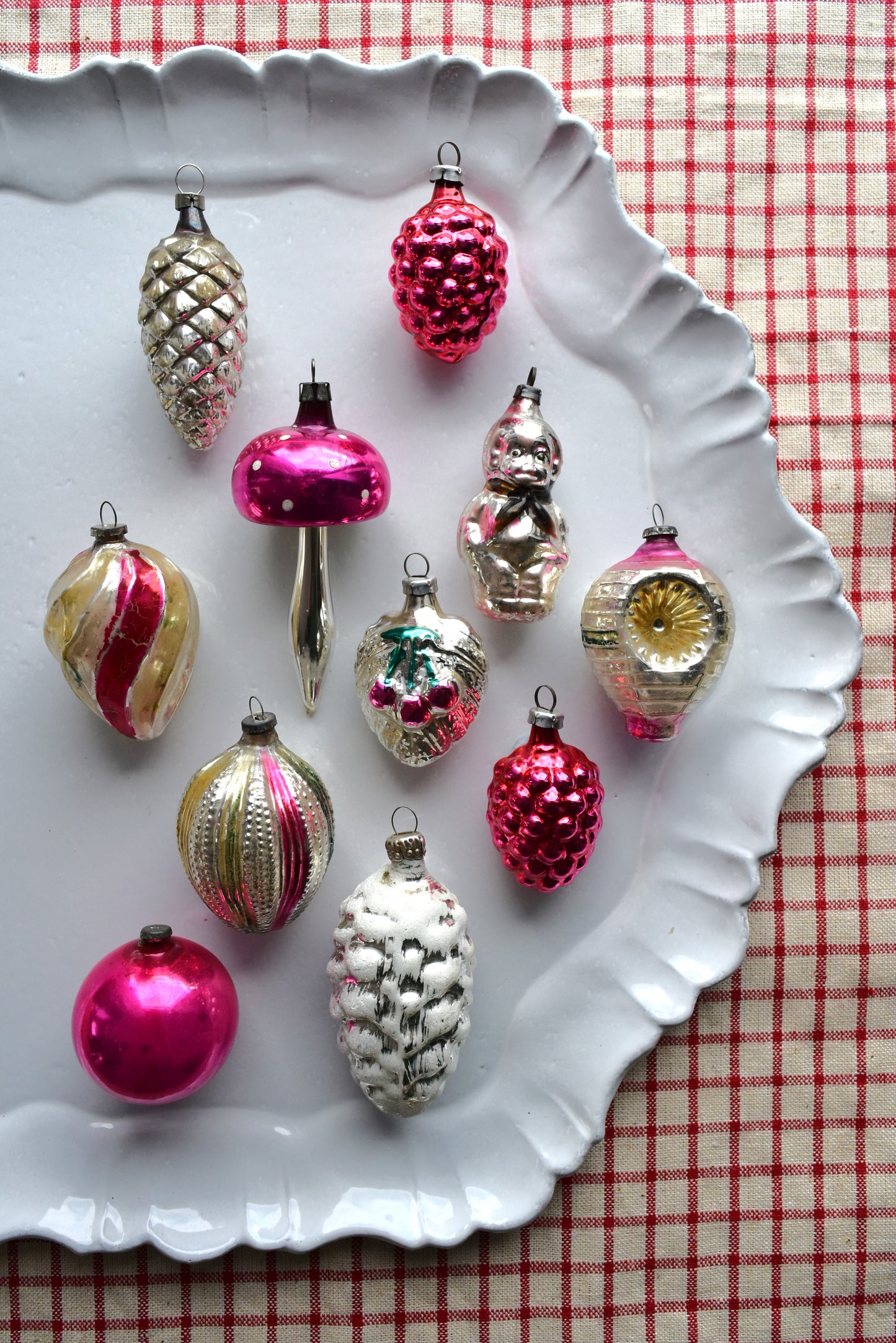 Vintage European Ornament Set - Pink III