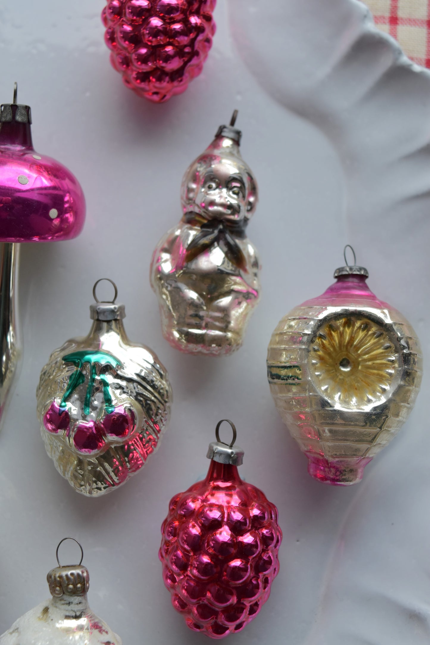 Vintage European Ornament Set - Pink III