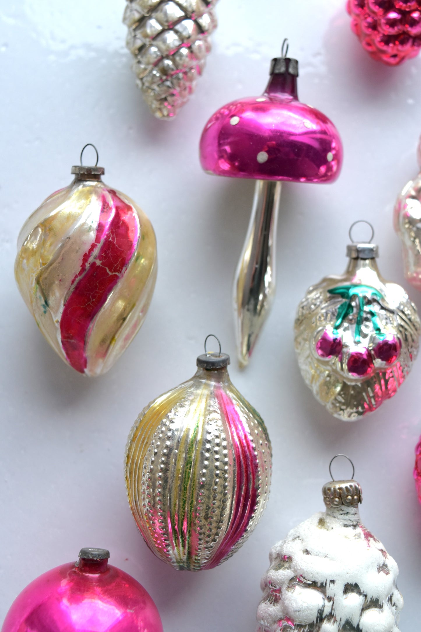 Vintage European Ornament Set - Pink III