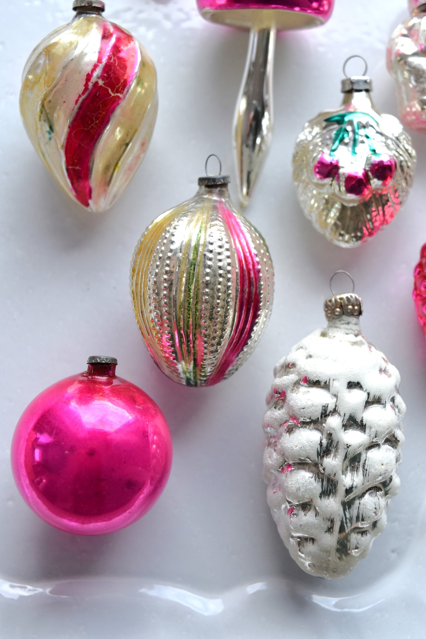 Vintage European Ornament Set - Pink III