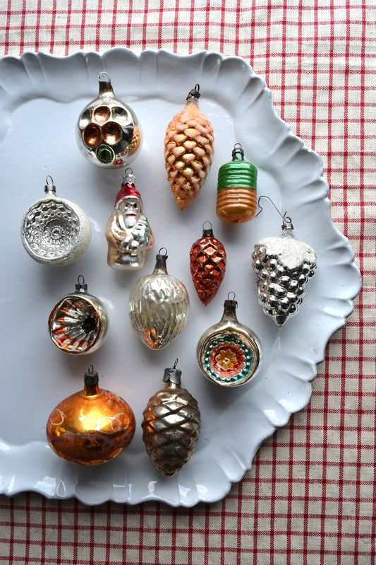 Vintage European Ornament Set - Warm Gold I