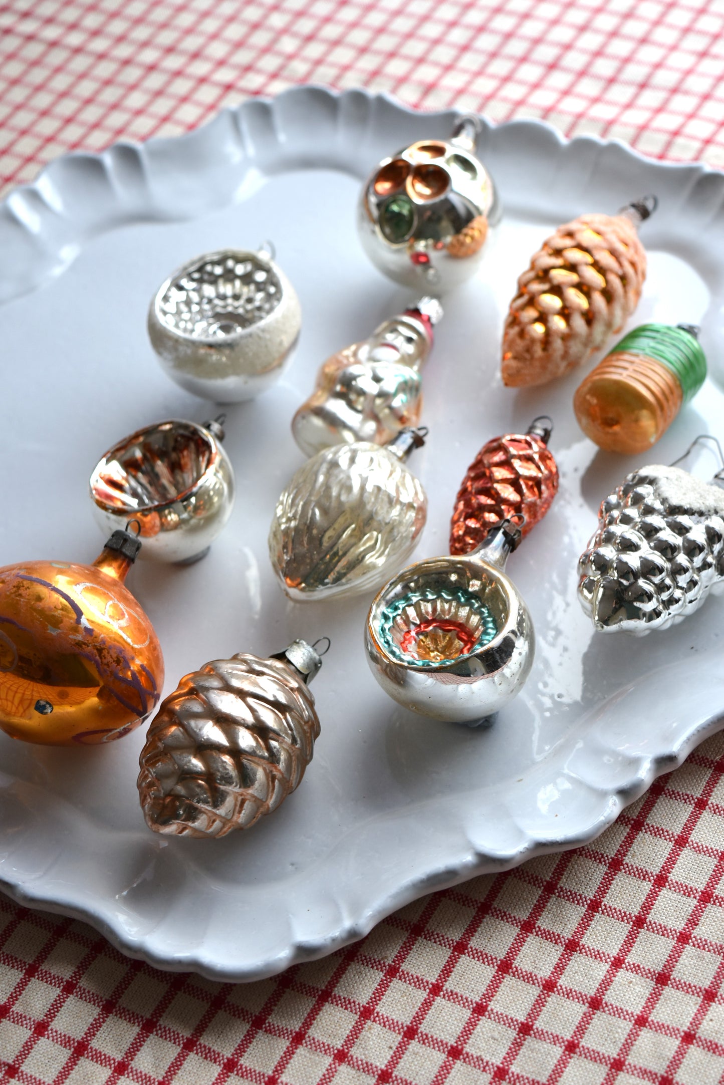 Vintage European Ornament Set - Warm Gold I