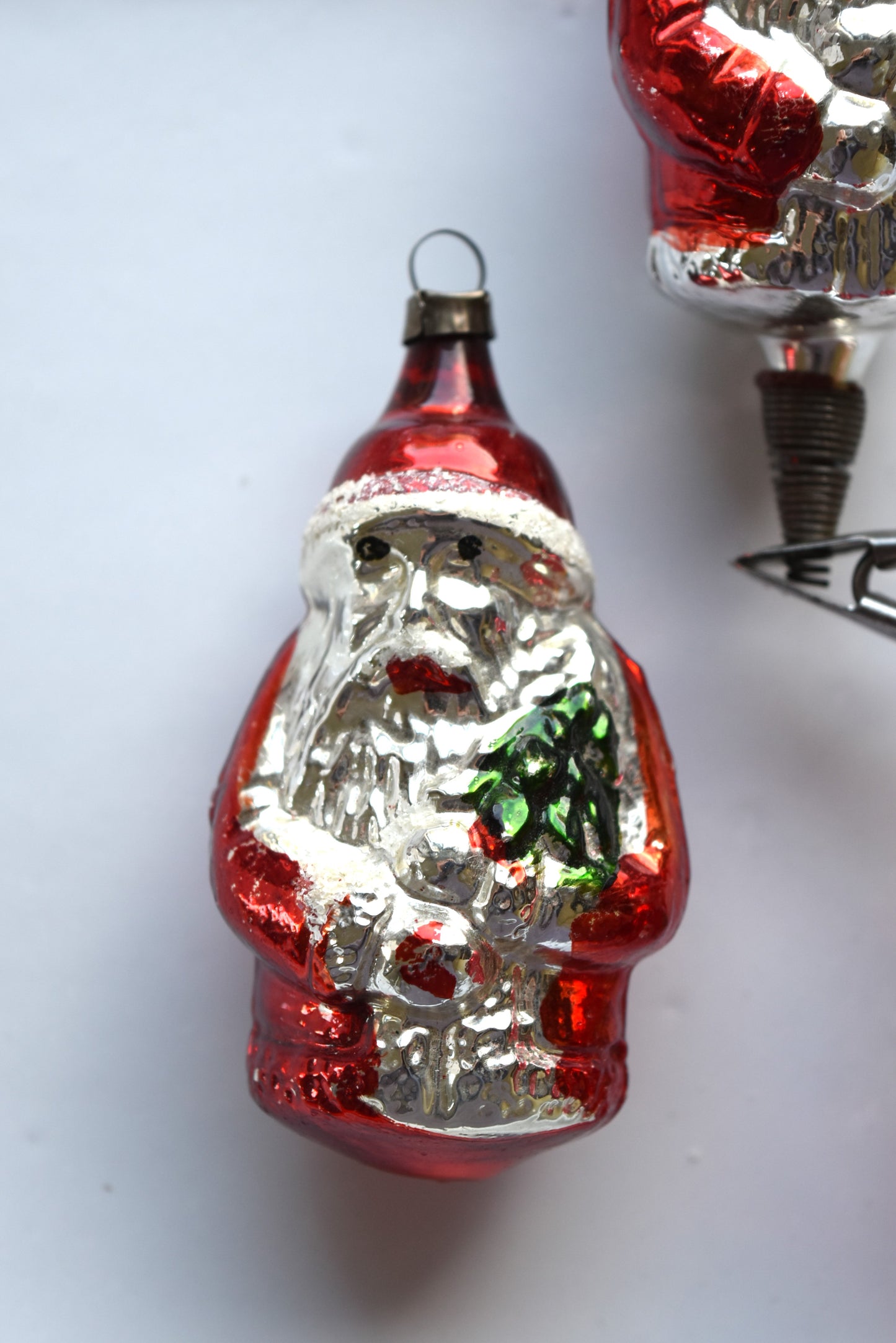 Vintage European Ornaments - Red Santas I