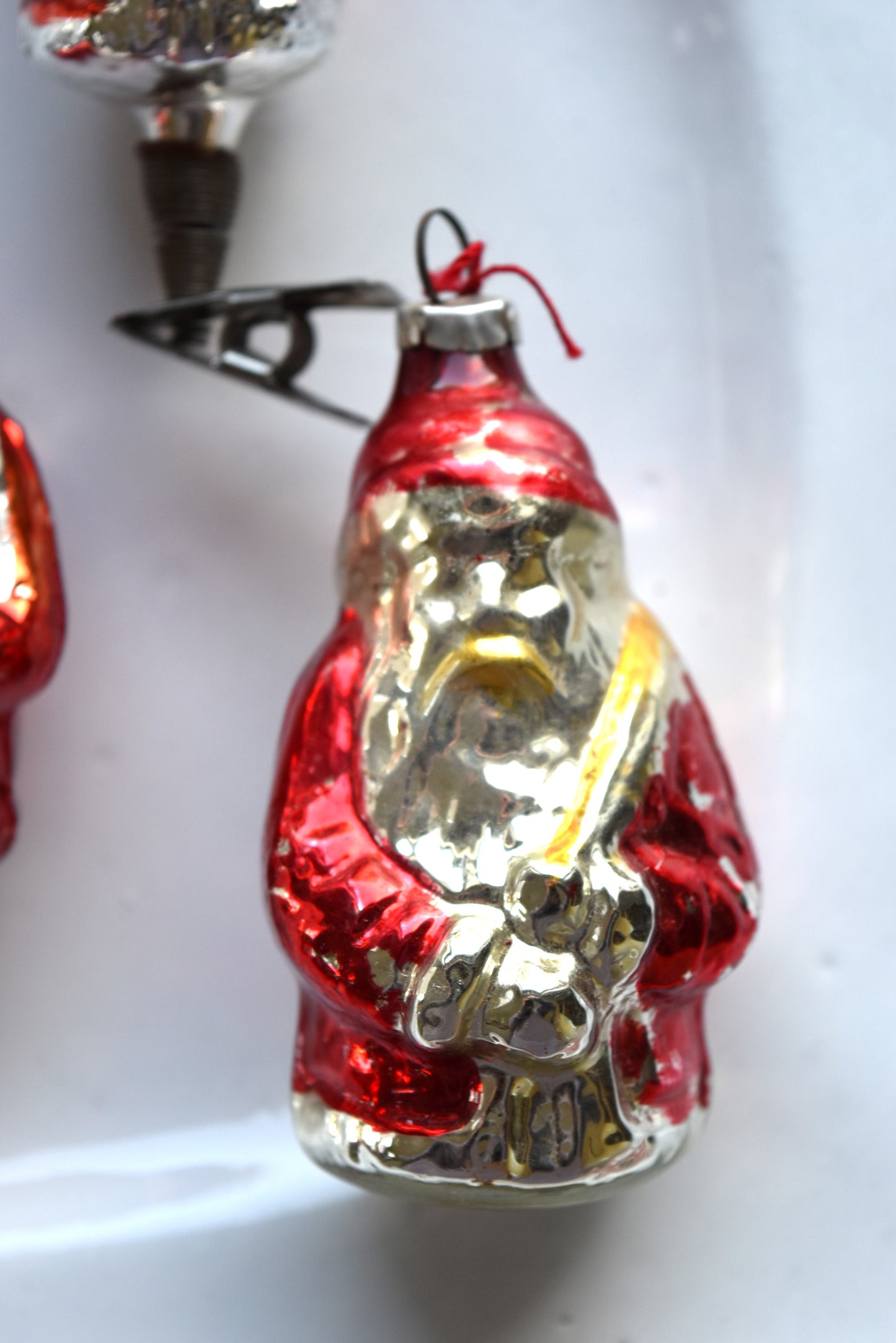 Vintage European Ornaments - Red Santas I