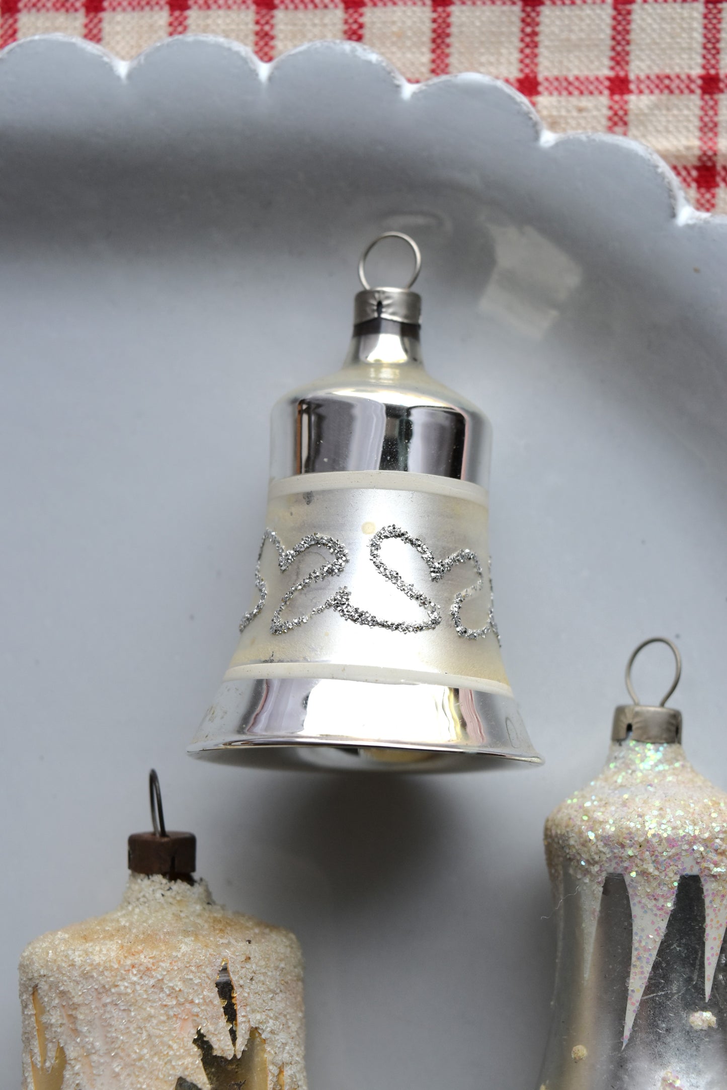 Vintage European Ornaments - Silver & Gold Bells