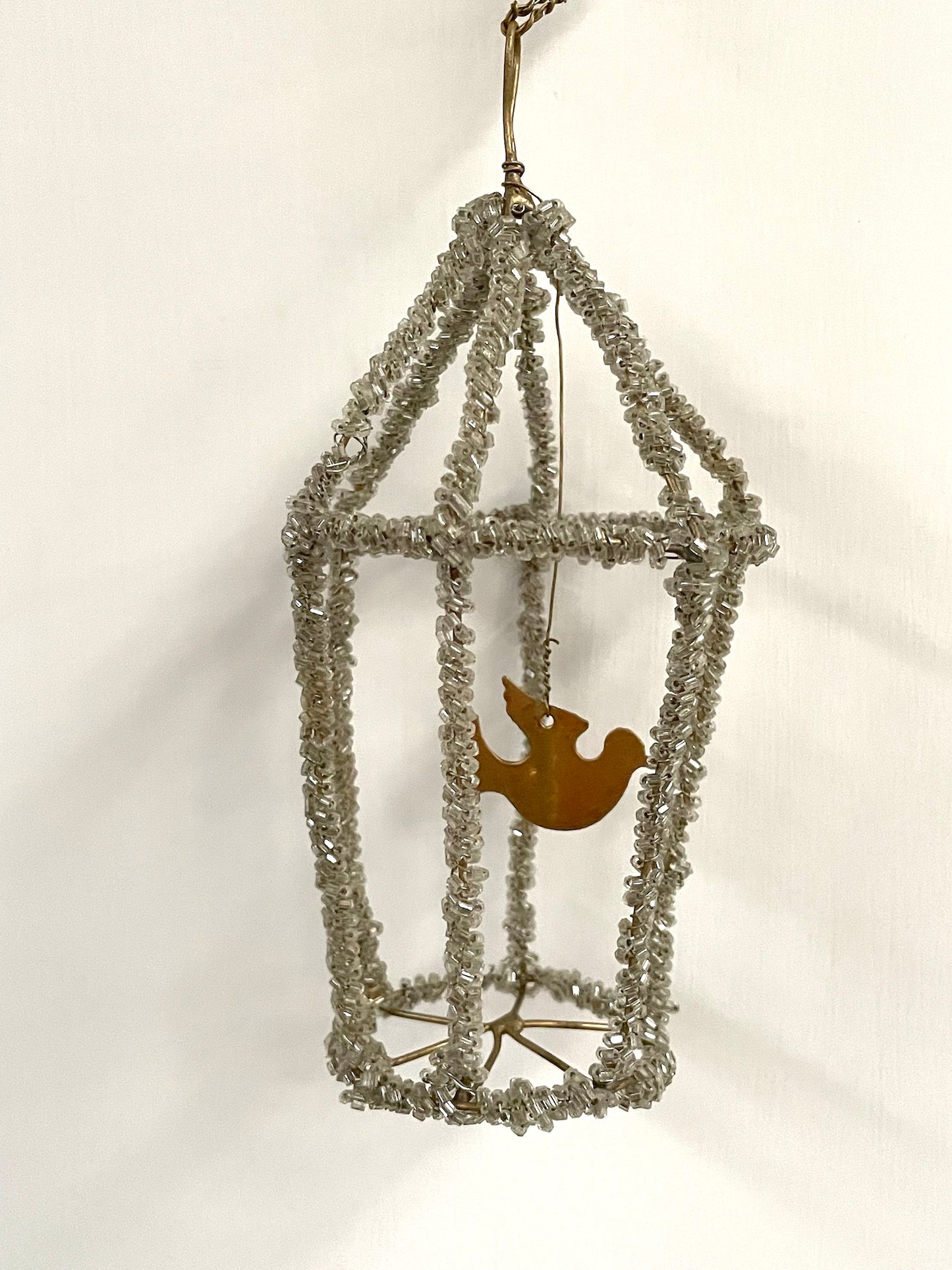 Walther & Co. Beaded Bird in Cage