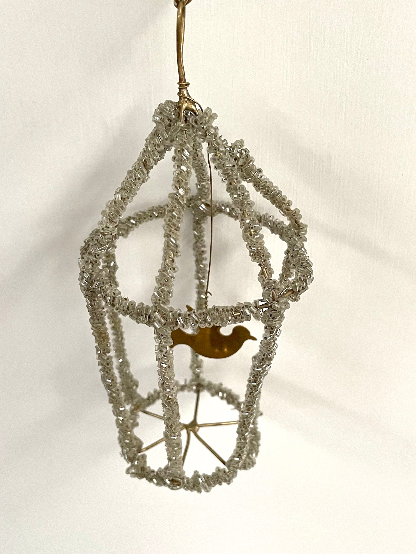 Walther & Co. Beaded Bird in Cage