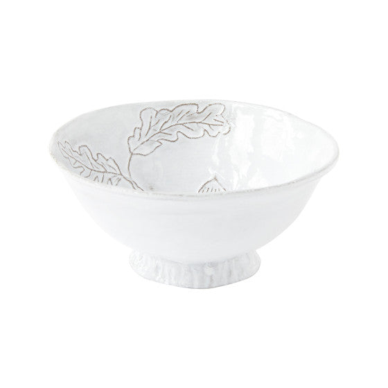 Astier de Villatte Setsuko Acorn Leaf Bowl on Stand