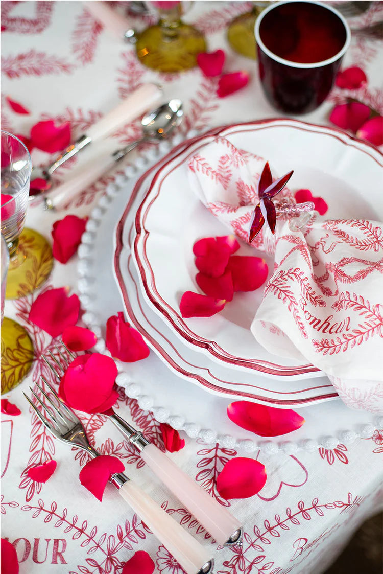 Summerill & Bishop 'Amour Bonheur' Linen Napkin