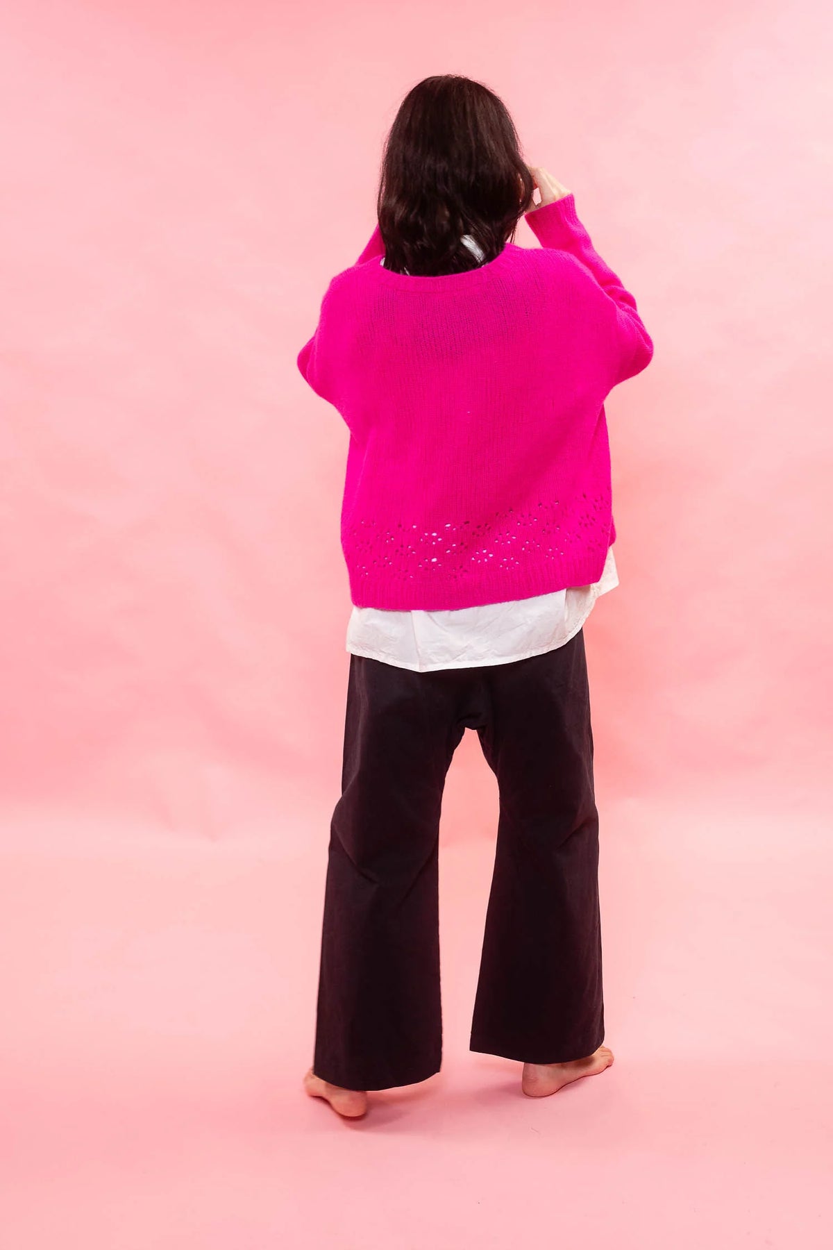 Sula Lacey Cashmere Sweater - Pink