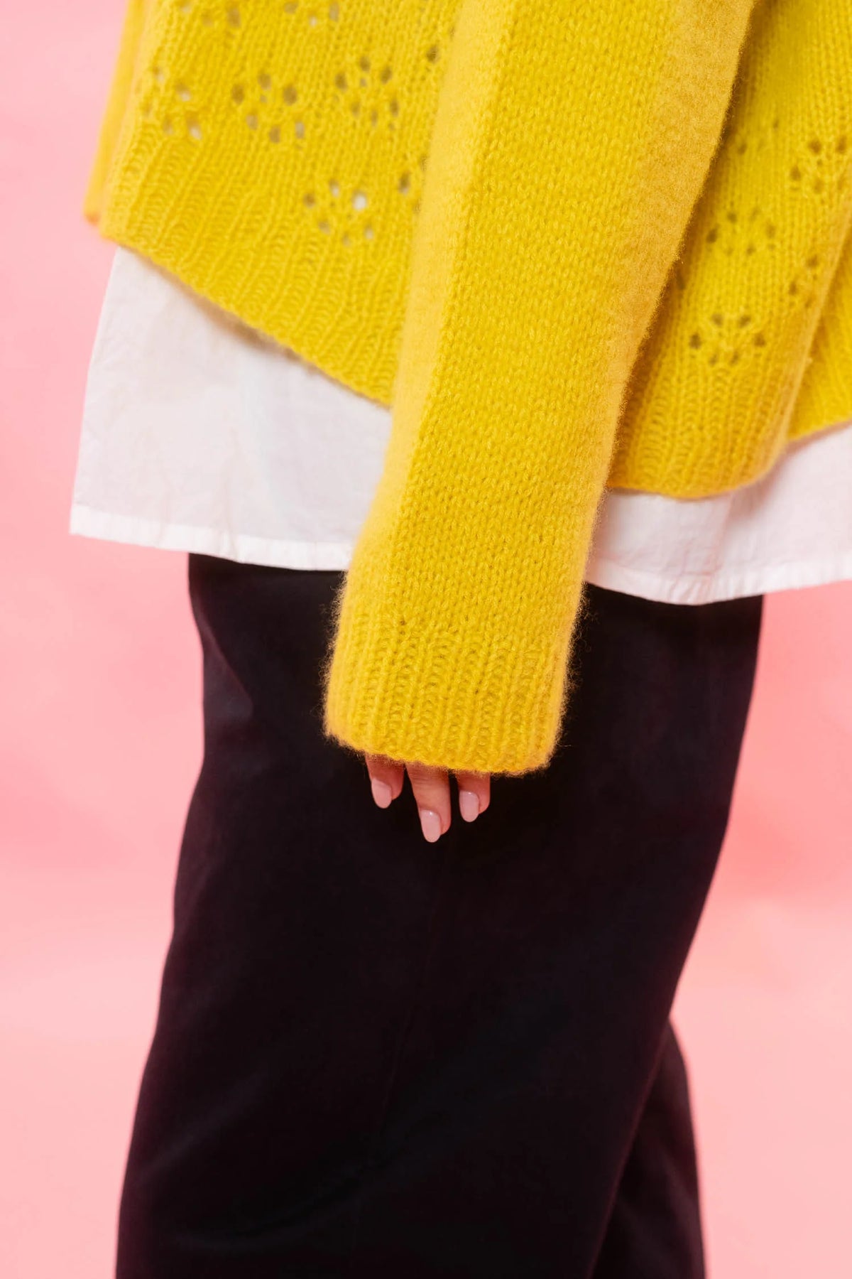 Sula Lacey Cashmere Sweater - Lemon