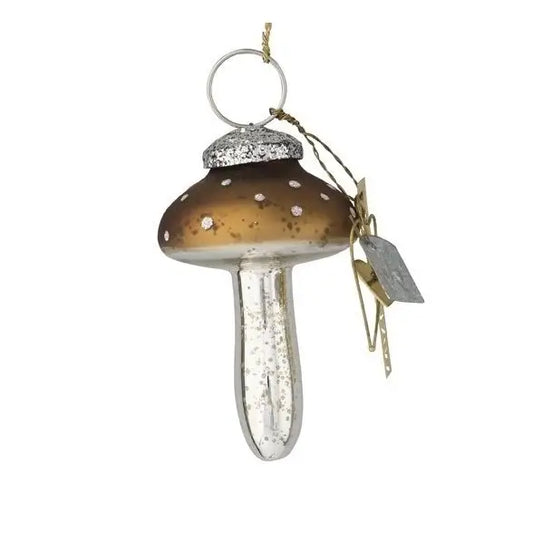 Walther & Co. Small Gold & Antique Sliver Glass Mushroom
