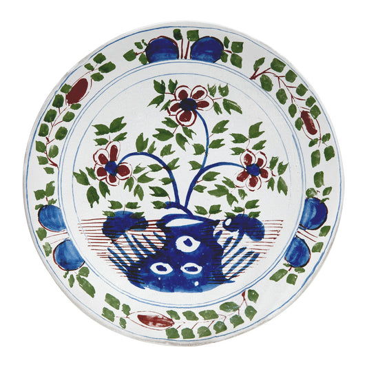 Astier de Villatte John Derian English Delft Bouquet Dinner Plate