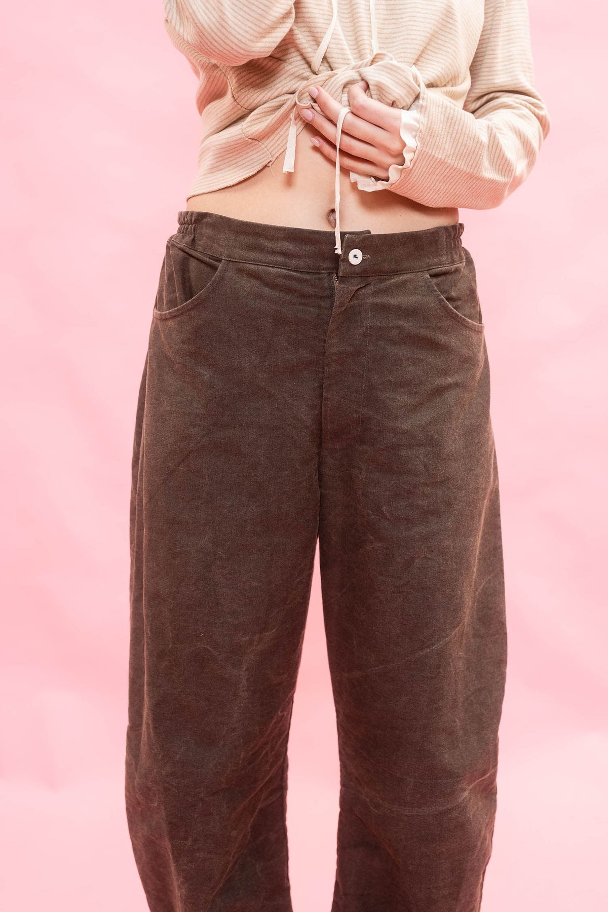 Sula Everyday Trousers - Brown Cotton Patina