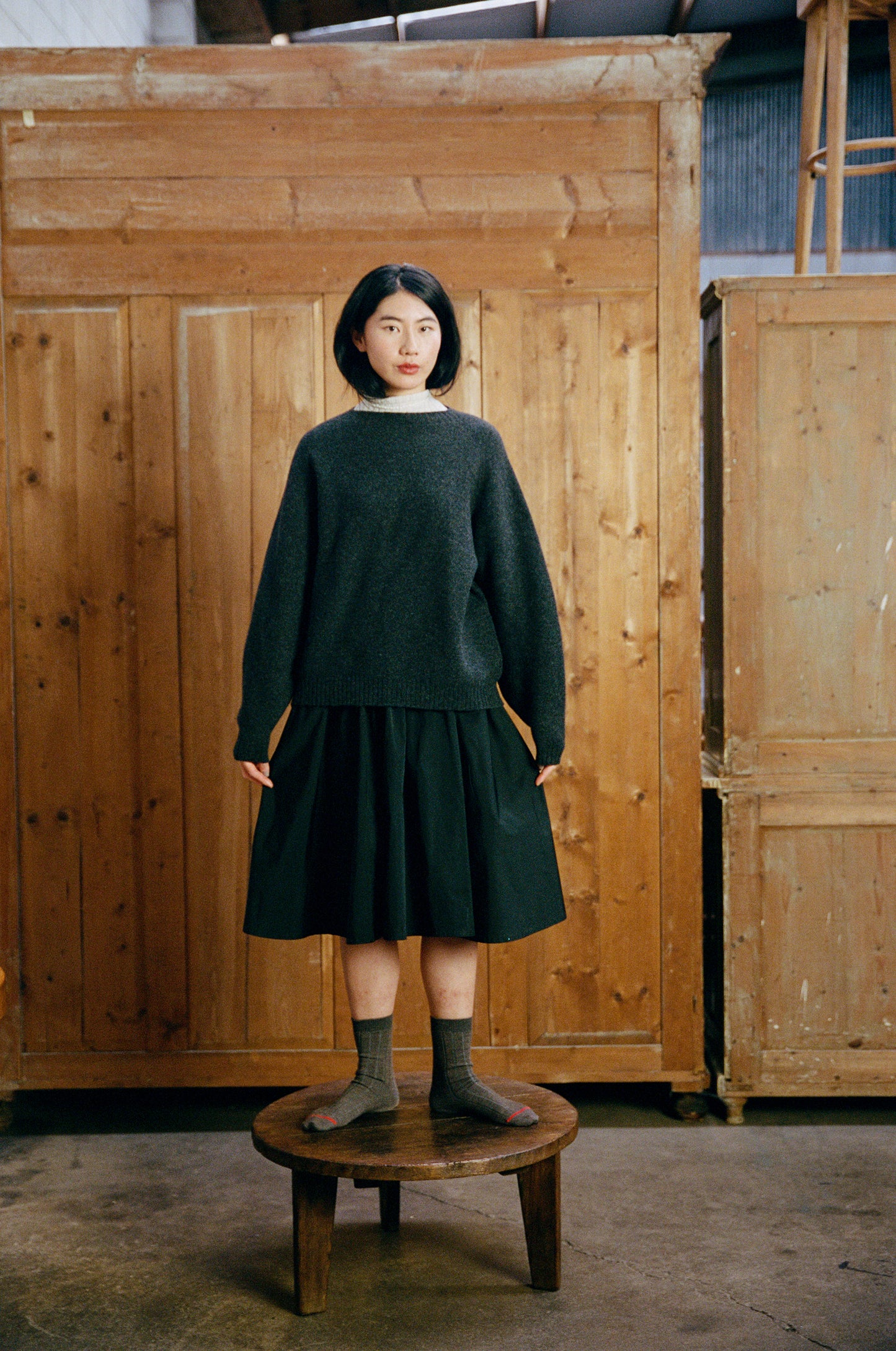 Francie Poet Knit Almost Black