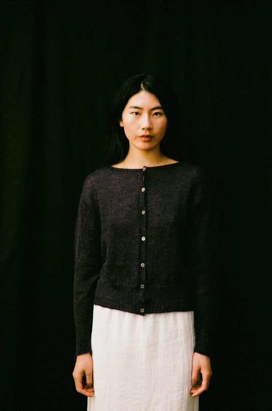 Francie Fleur Cardigan Black