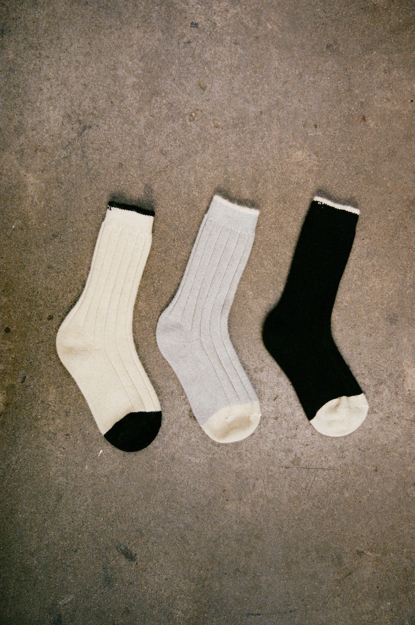 Francie Possum Merino Yin & Yang Socks - Black