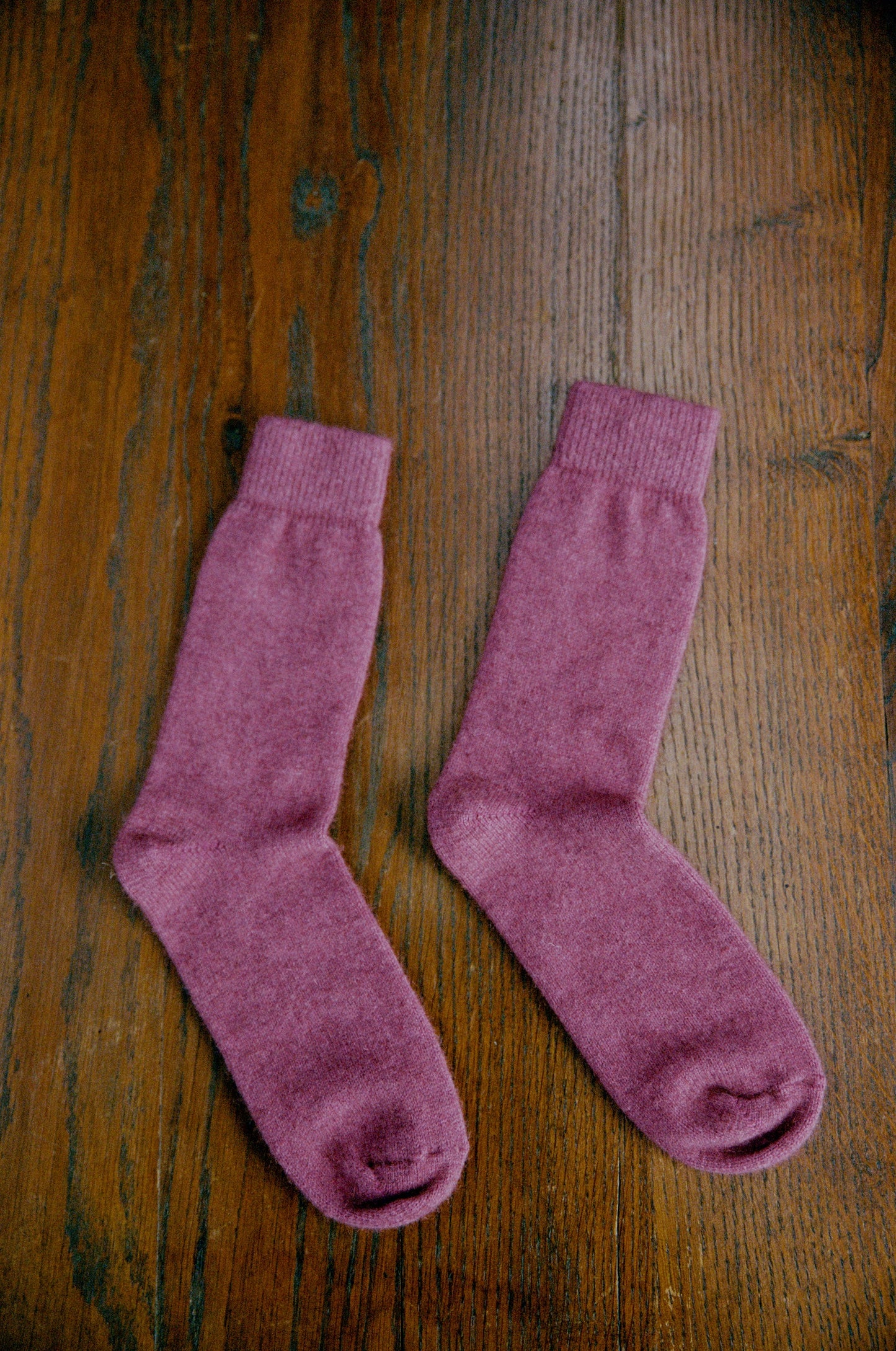 Francie Possum Merino Socks - Dusk Pink