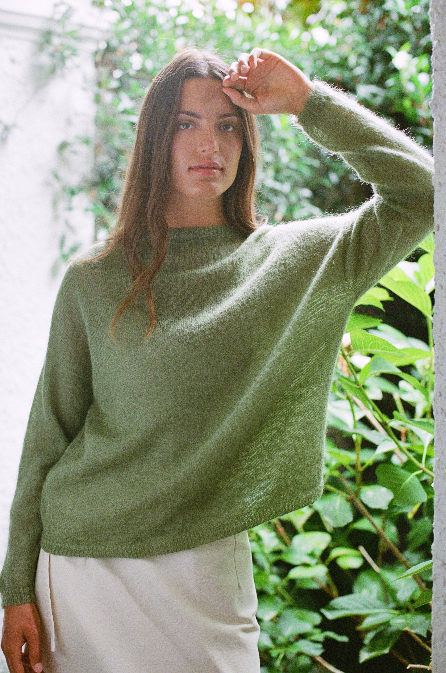 Francie Feather Knit Clover