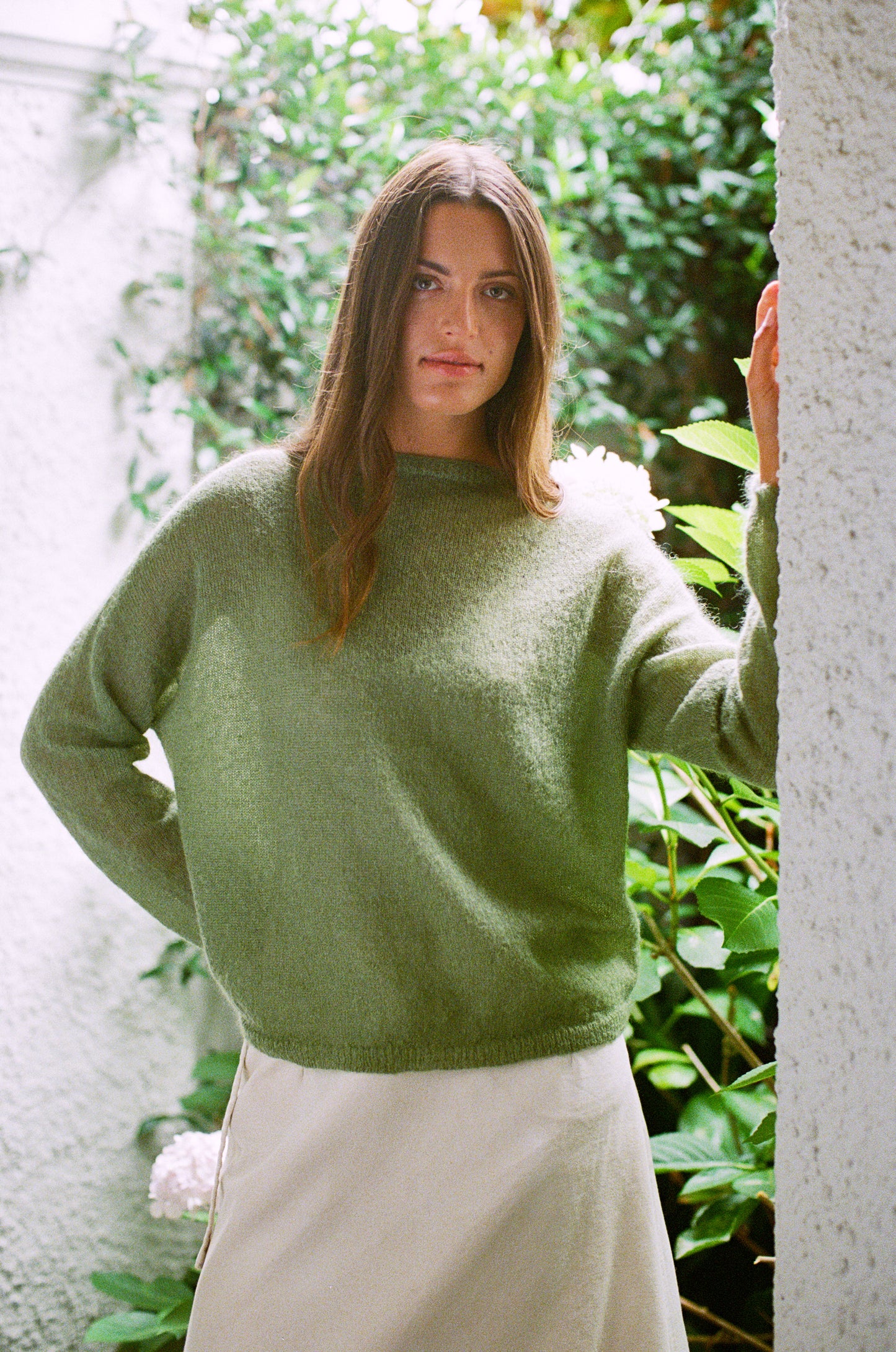 Francie Feather Knit Clover