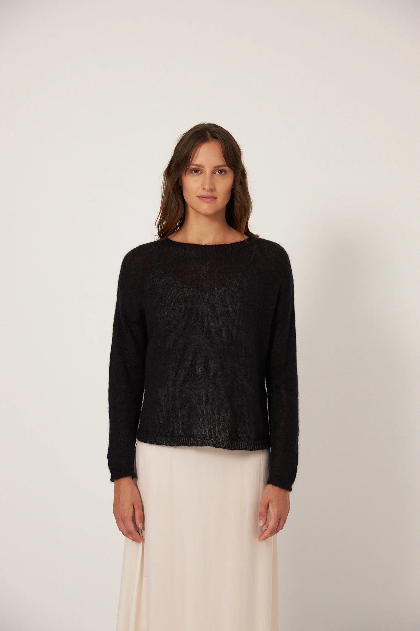 Francie Feather Knit Black LAST Size Petite