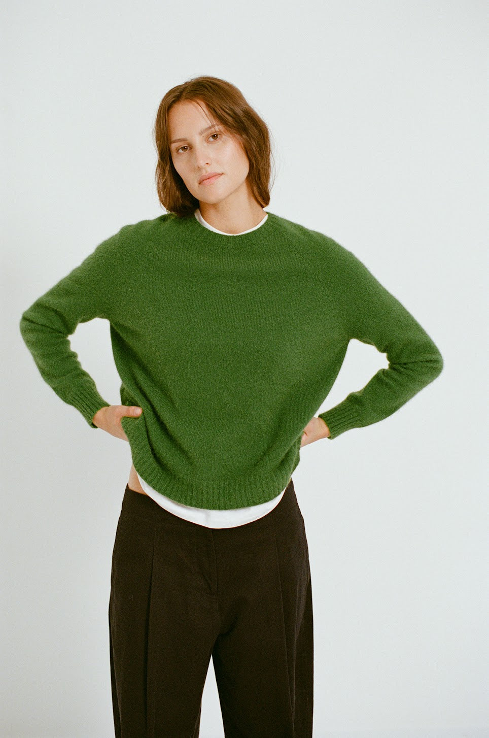 Francie Nimbus Raglan Knit Herb Green