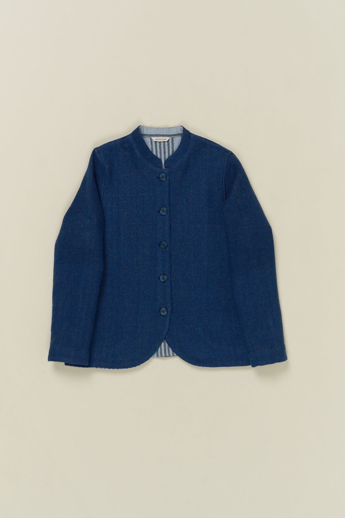 Runaway Bicycle Sapphire Blue Short Wool Jacket