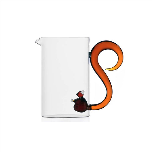 Glass Squirrel Tail Jug