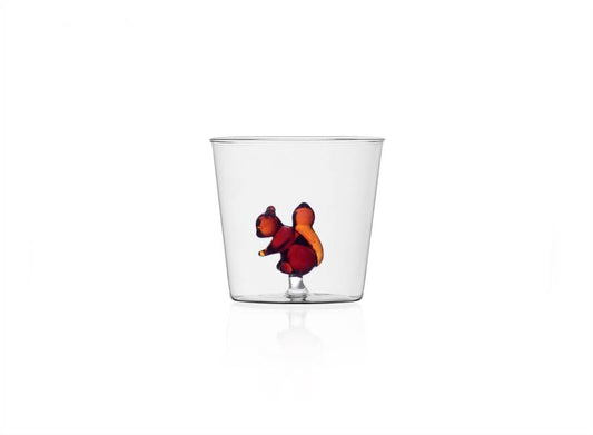 Glass Tumbler Pair - Squirrel