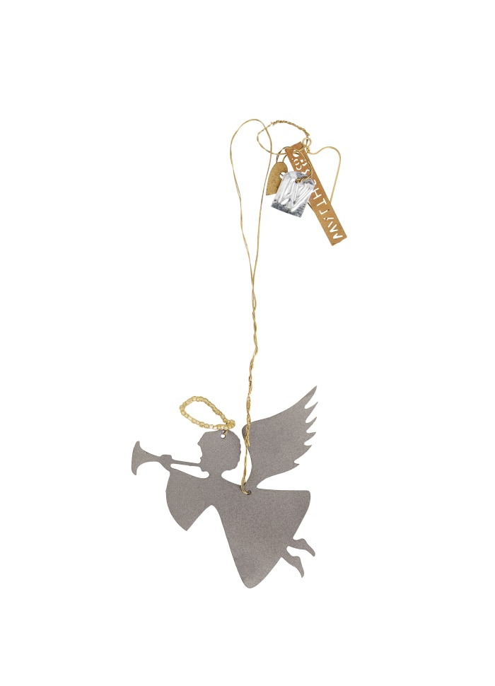 Walther & Co. Zinc Angel With Trumpet Ornament