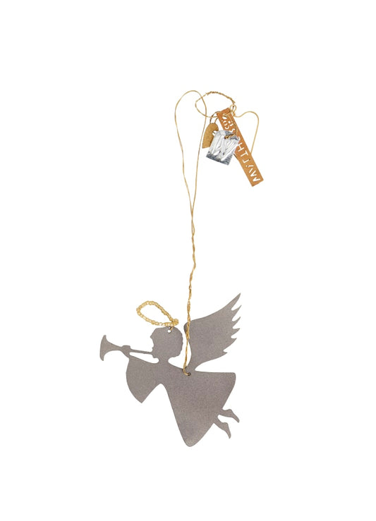 Walther & Co. Zinc Angel With Trumpet Ornament