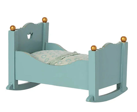 Maileg Baby Mouse Cradle Blue