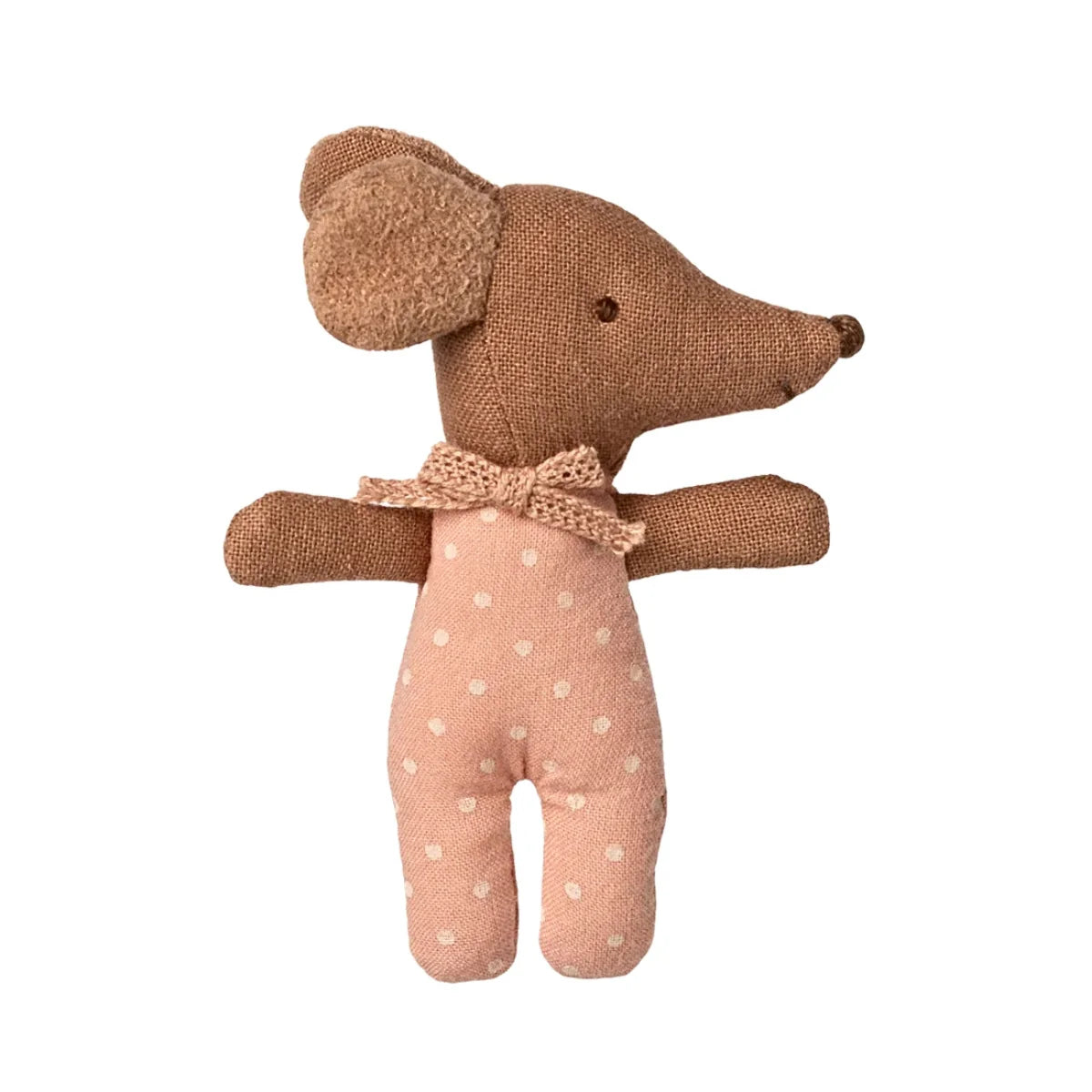 Maileg Sleepy-Wakey Baby Mouse in Matchbox - Rose