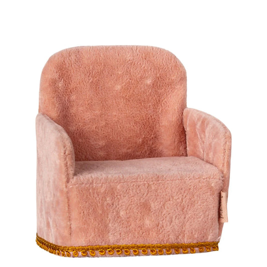 Maileg Mouse Chair - Rose Velvet