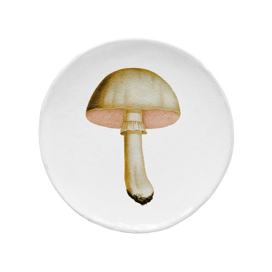 Astier de Villatte White Champignon Comestible Medium Plate