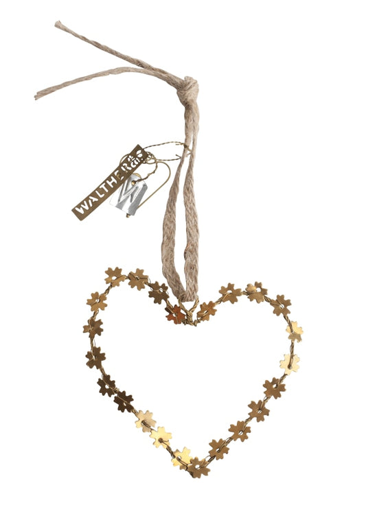 Walther & Co. Mini Brass Flower Heart Wreath